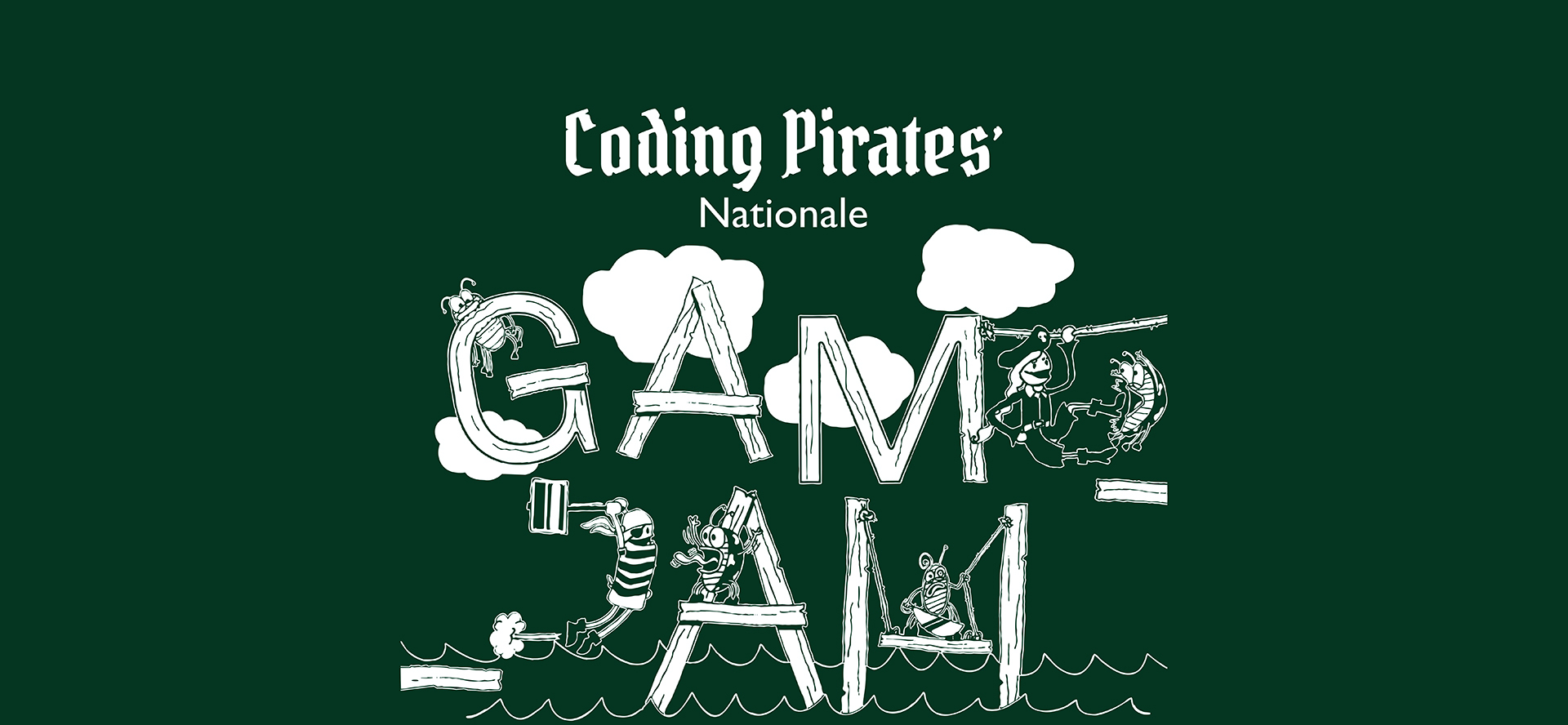 Coding Pirates National Game Jam 2019 - T-shirt design take v1