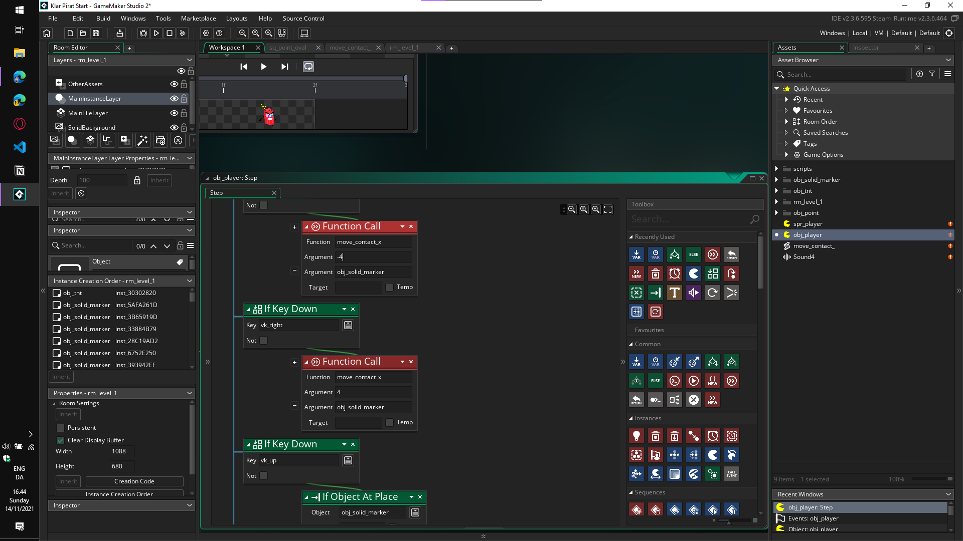 GameMaker Studio 2 - et Coding Pirates opstarts projekt med drag n drop