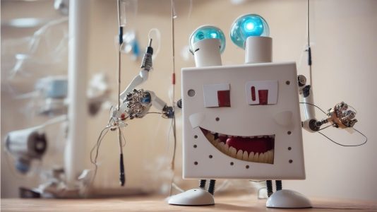 Fremtidspejlet - en robot der fortæller jokes